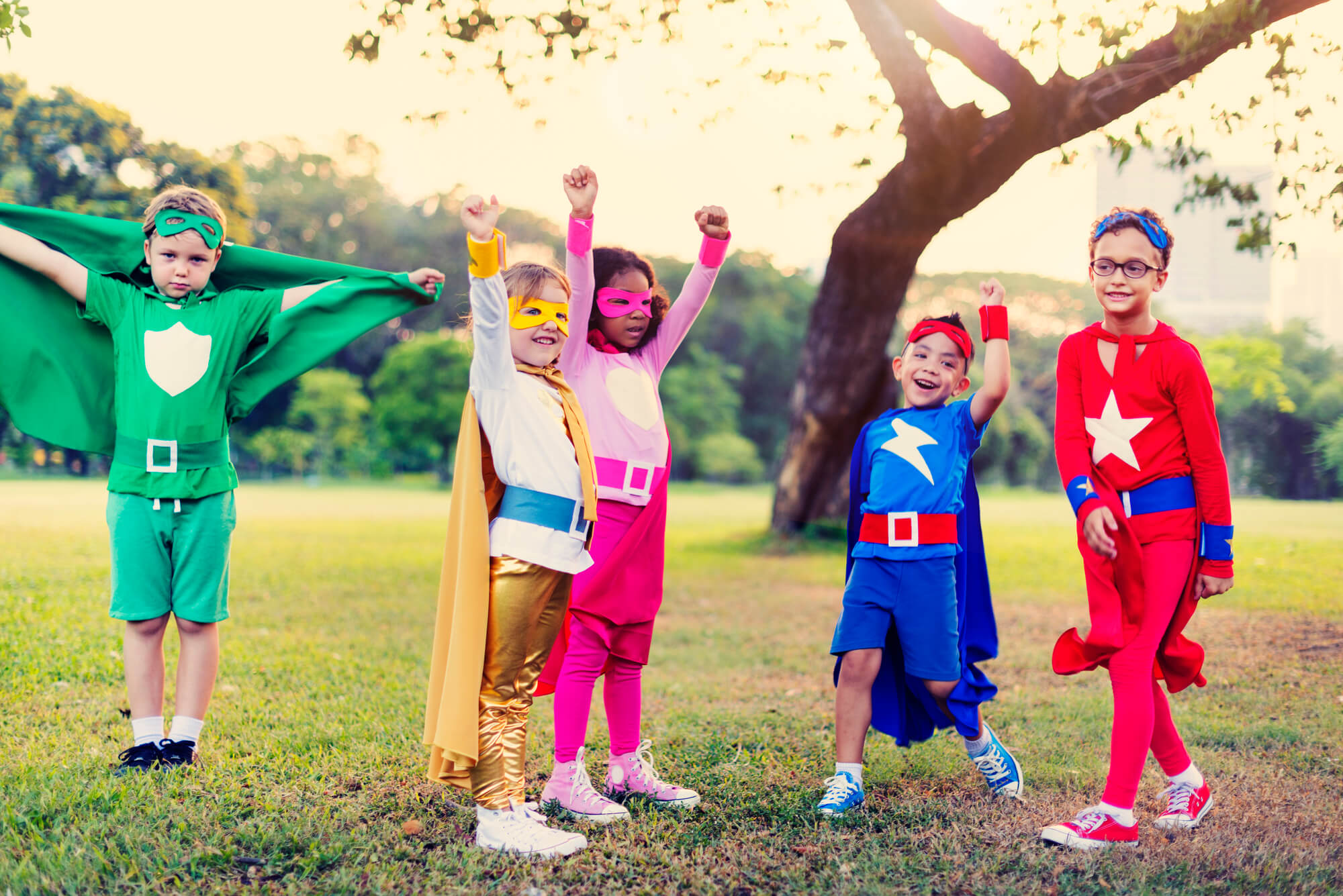 kids in costumes