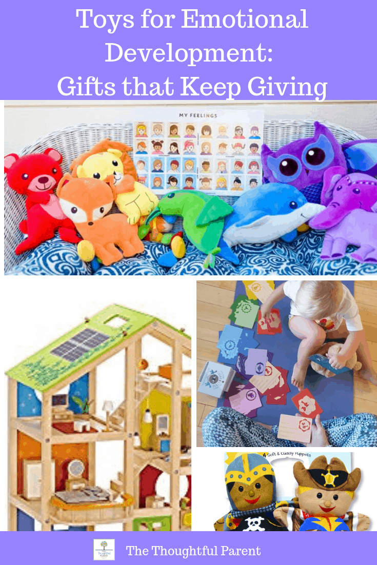 Toys can be fun and teach important social and emotional lessons. Check out these toys for emotional development and help your child grow in kindness each time they play. #kindnessmatters #giftguide #sel #thoughtfulparent