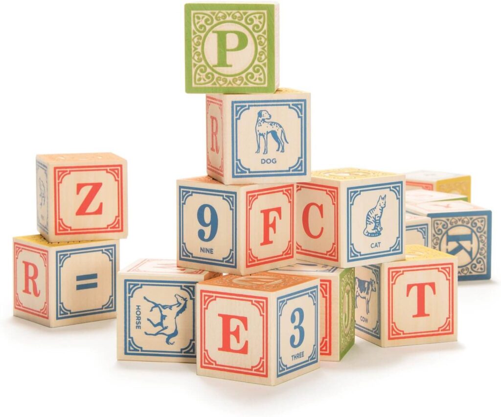 classic wooden blocks for babies toddlers