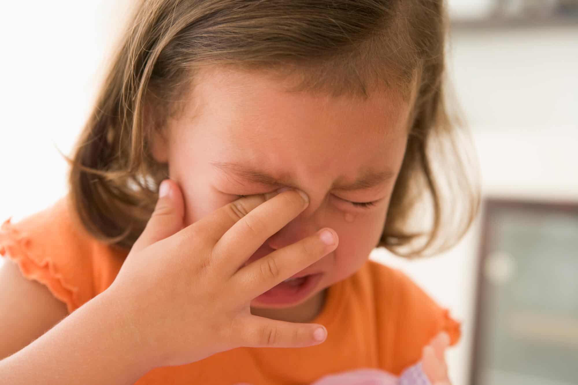 toddler girl crying