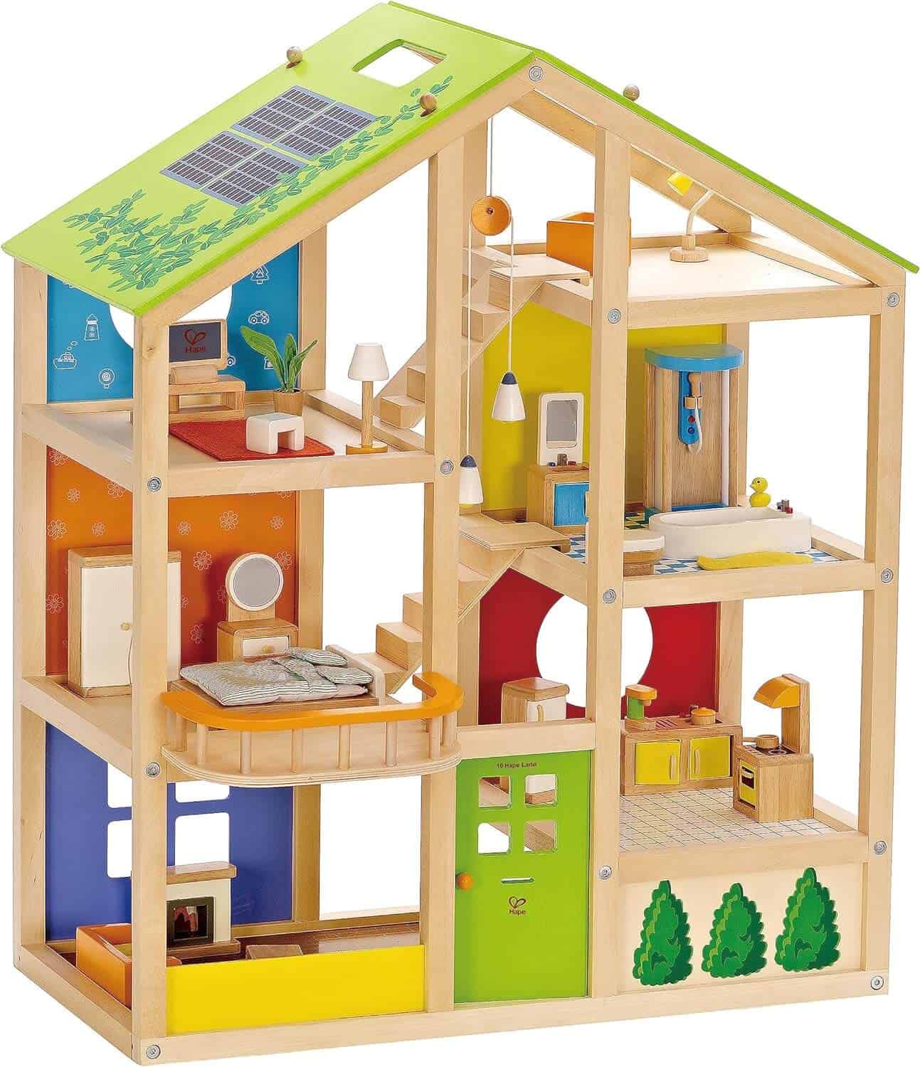 wooden dollhouse