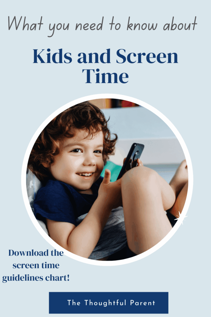 screen time recommendations by age