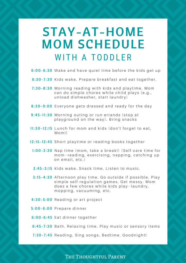 stay at home mom schedule with toddlers