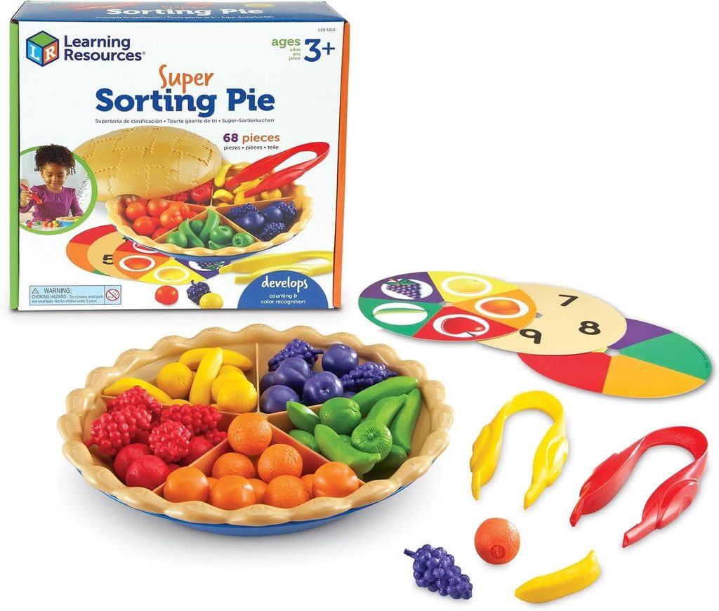 sorting pie game for preschoolers