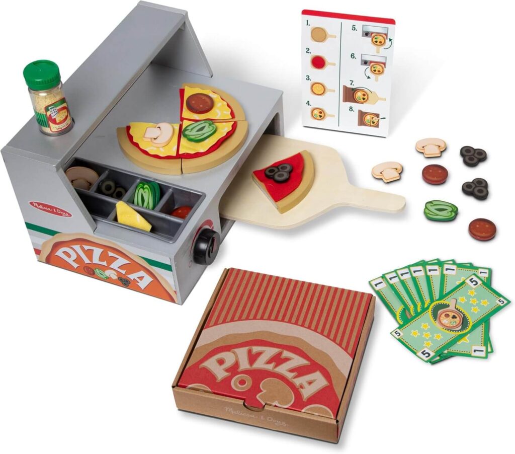 pretend play pizza set for social play