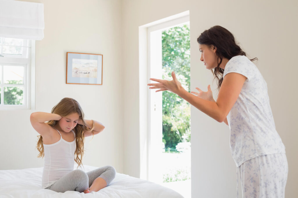 parent yelling at child