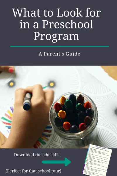 preschool tour checklist