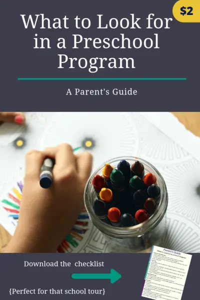 preschool tour checklist
