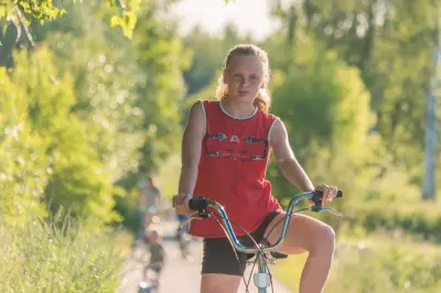 girl on bike summer bike riding