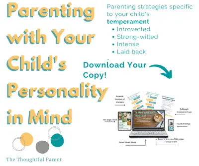 a graphic for a product on child temperament