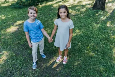 kids holding hands