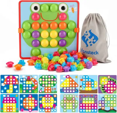 toddler dot art button art toy