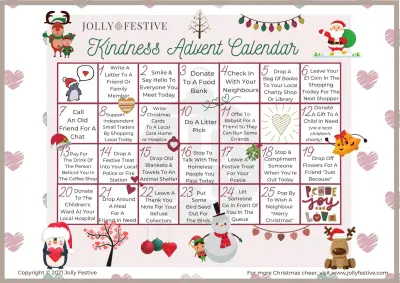 jolly festive kindness advent calendar