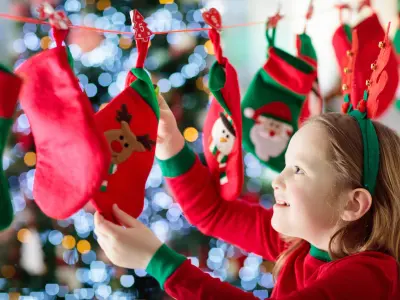 girl with advent calendar