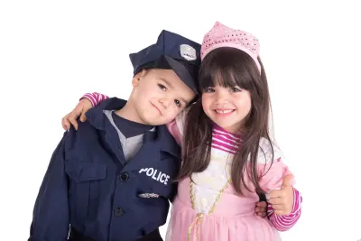 kids playing dress up