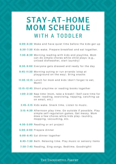 stay at home mom schedule